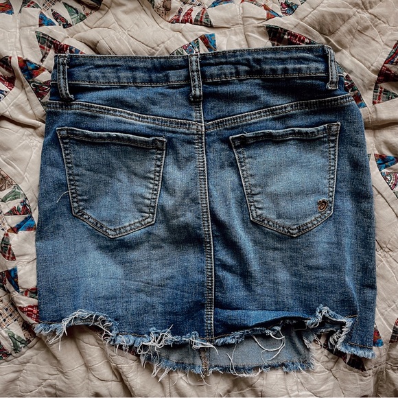 Ripped Mini Jean Skirt - Picture 5 of 5